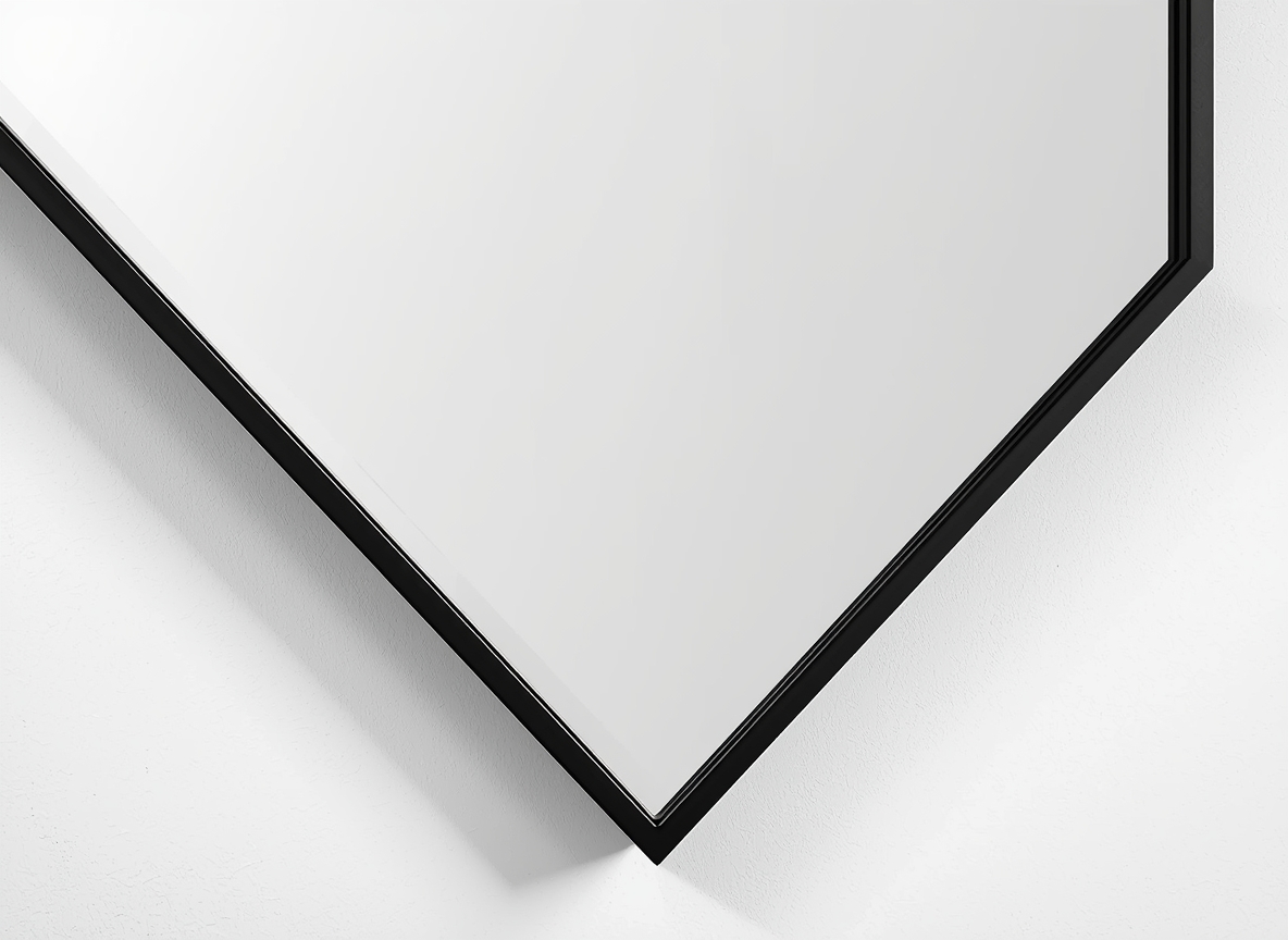 Fjord Refleksjon speil med geometriske linjer og minimalistisk design